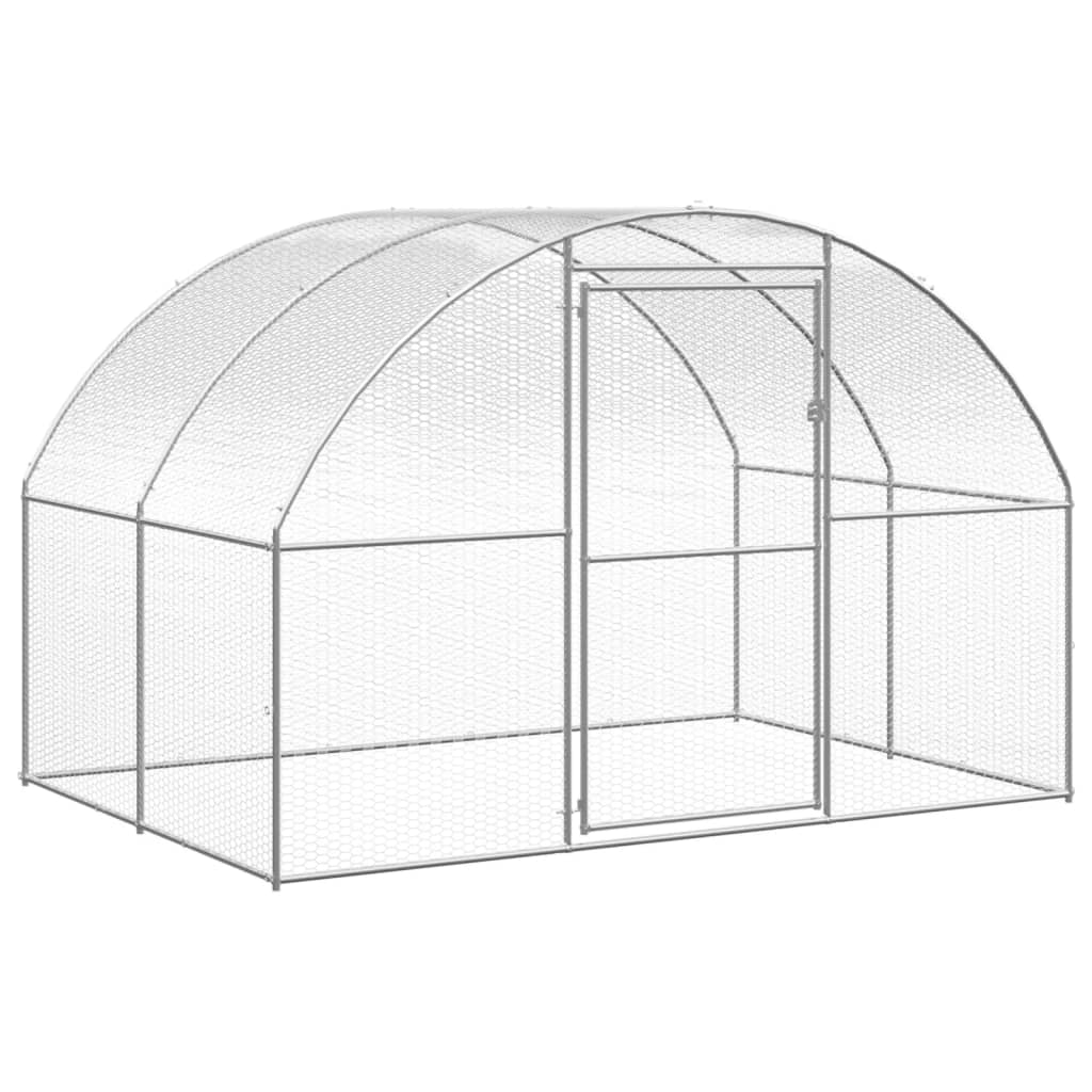 NNEVL Outdoor Chicken Coop 3x2x2 m Galvanised Steel