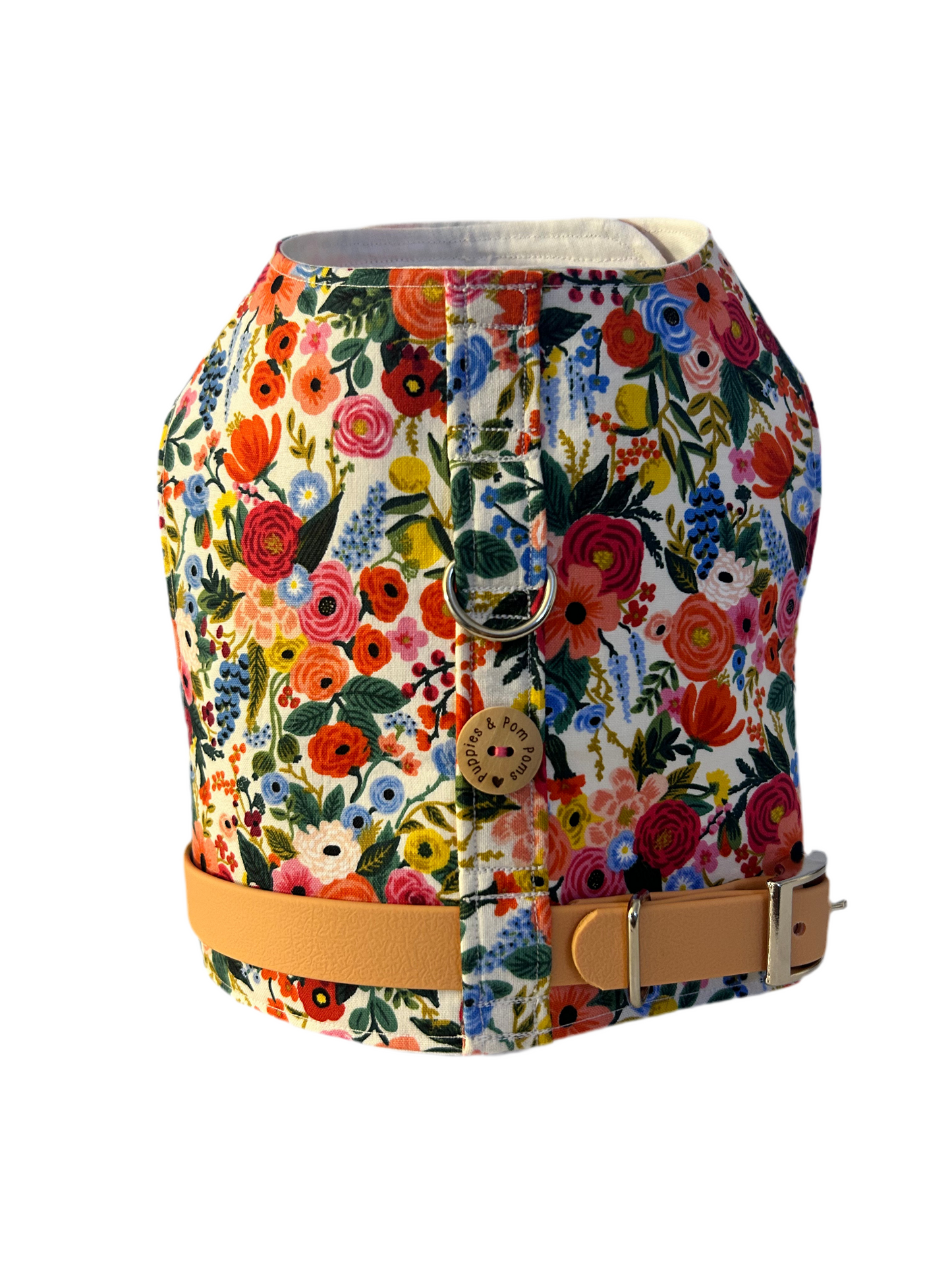 Handmade Vest Dog Harness - Garden Party