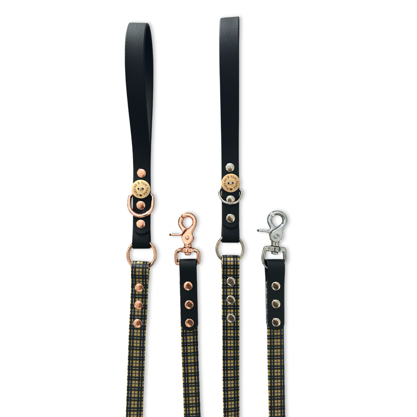 Handmade Dog Leash - Vegan Leather - Cornish Tartan