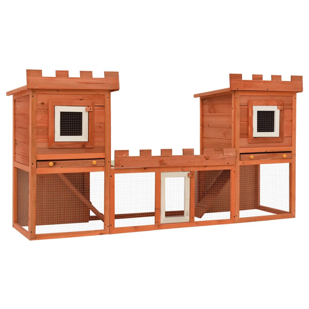 NNEVL Outdoor Large Rabbit Hutch House Pet Cage Double House