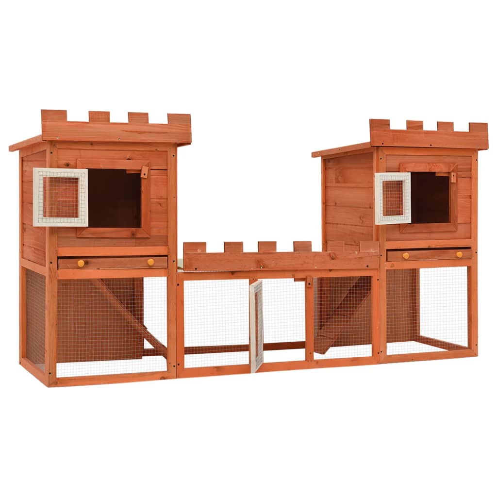 NNEVL Outdoor Large Rabbit Hutch House Pet Cage Double House
