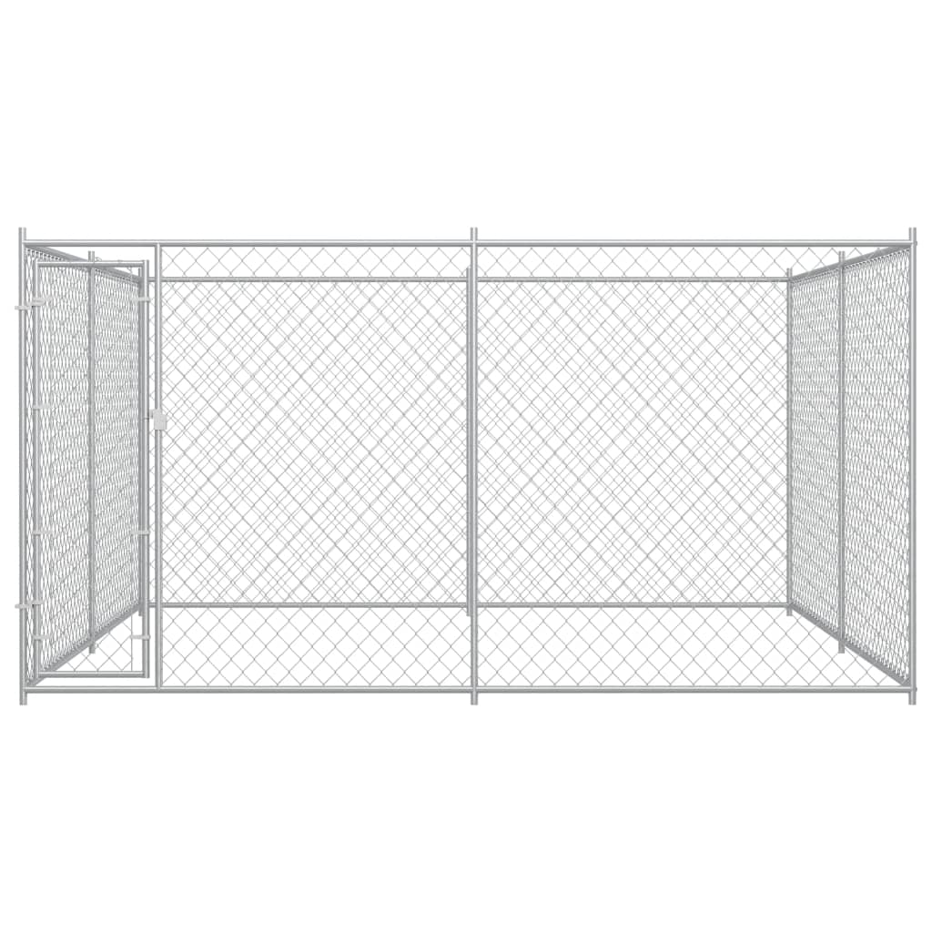 vidaXL Outdoor Dog Kennel 150.8" x 150.8" x 72.8"