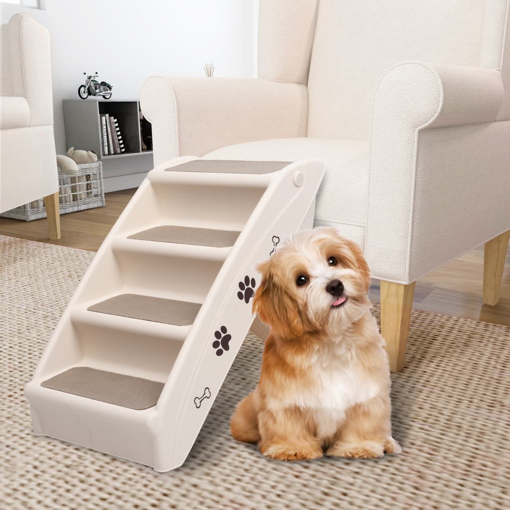 vidaXL Dog Stairs Foldable Dog Ramp Pet Stairs for High Bed Couch Car Sofa