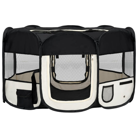 vidaXL Foldable Dog Playpen with Carrying Bag Dog Kennel Puppy Run Playpen