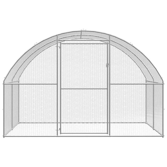 NNEVL Outdoor Chicken Coop 3x2x2 m Galvanised Steel