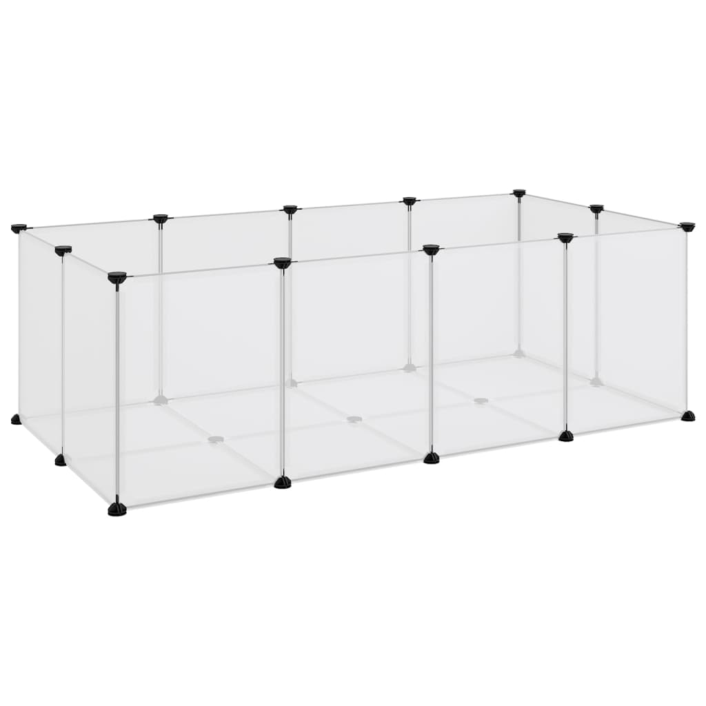 NNEVL Small Animal Cage Transparent 144x74x46.5 cm PP and Steel