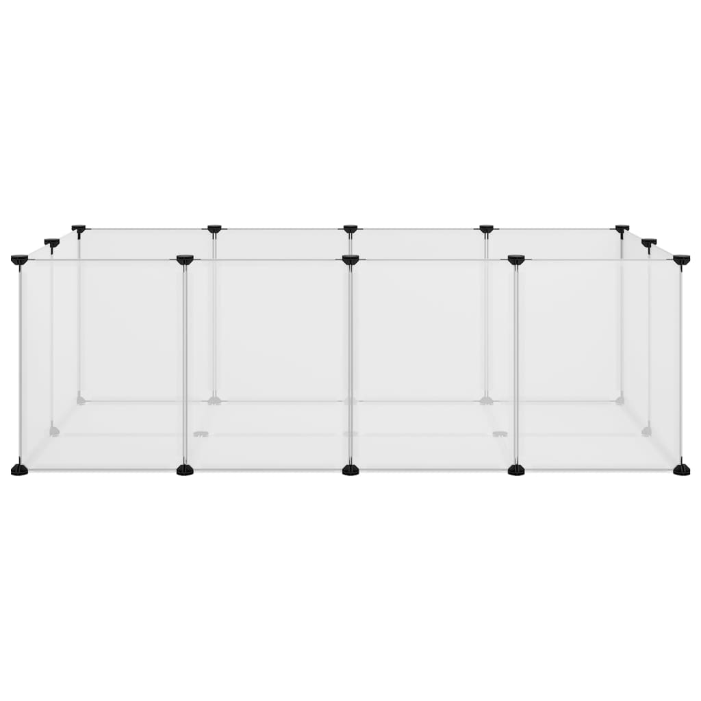 NNEVL Small Animal Cage Transparent 144x74x46.5 cm PP and Steel