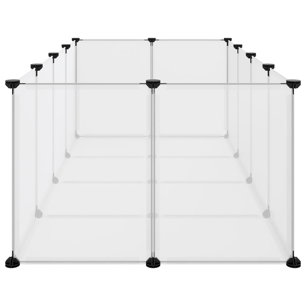 NNEVL Small Animal Cage Transparent 144x74x46.5 cm PP and Steel
