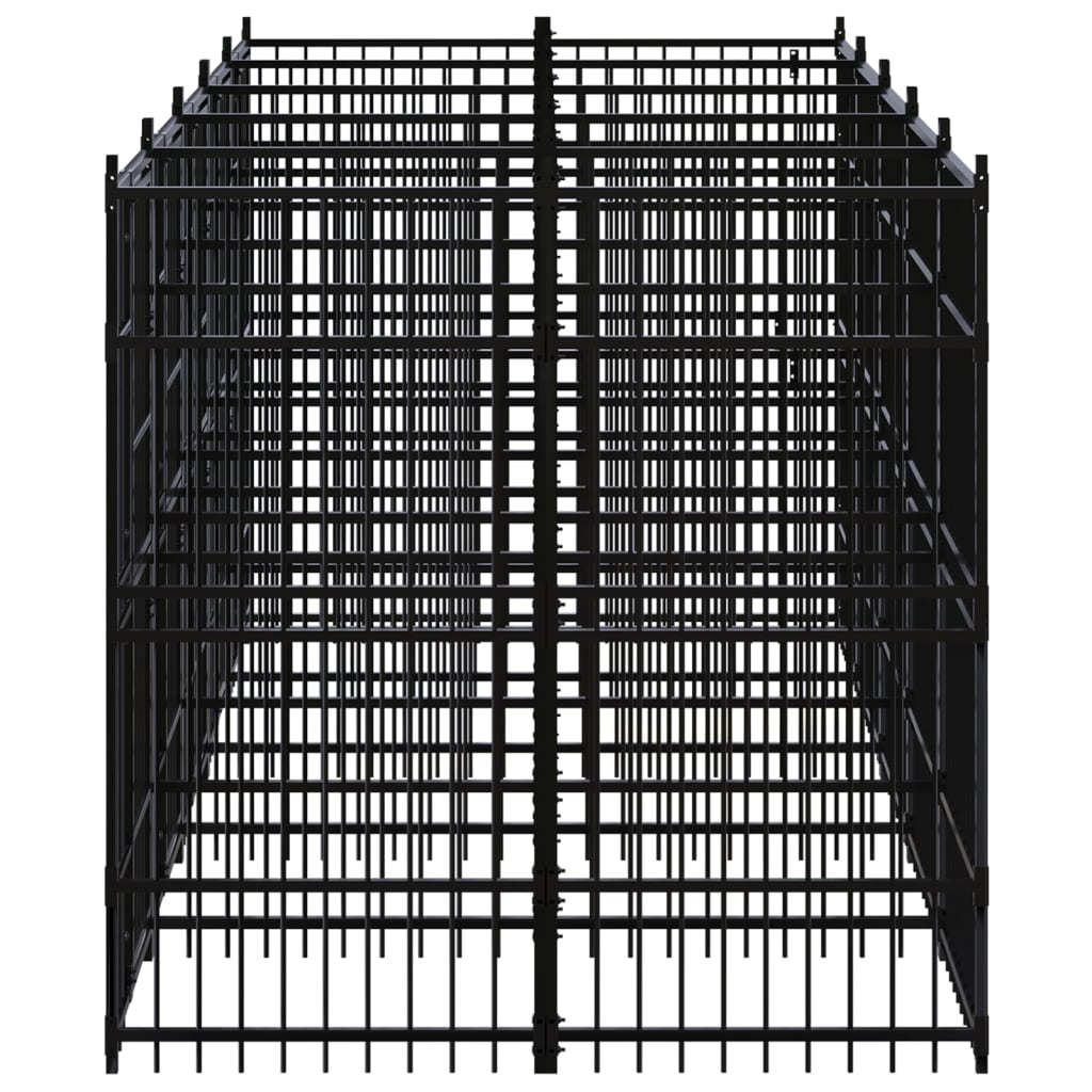 vidaXL Outdoor Dog Kennel Steel 99.2 ft²