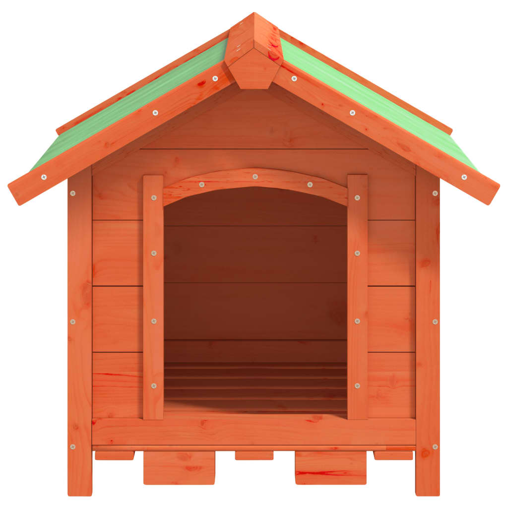 vidaXL Dog Kennel Brown 25.6"x25.6"x24.2" Solid Wood Pine