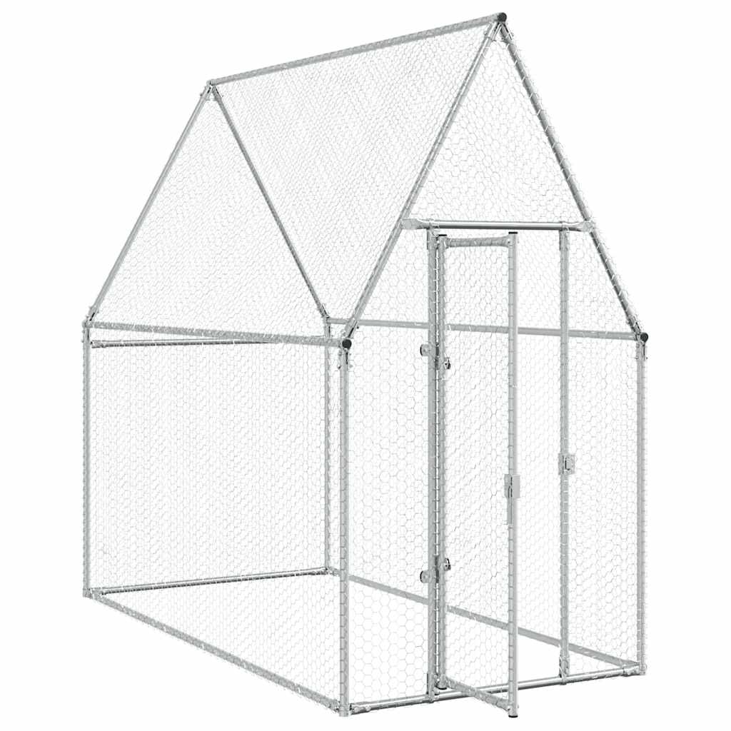 NNEVL Chicken Cage Silver 200x100x190 cm Galvanised Steel