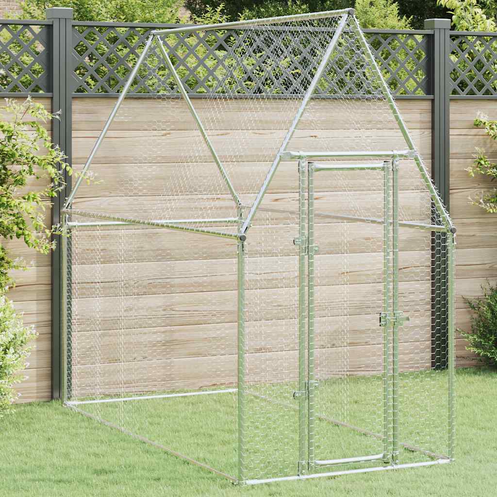 NNEVL Chicken Cage Silver 200x100x190 cm Galvanised Steel