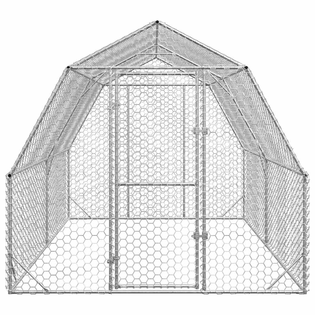 NNEVL Chicken Run 2.5x4x2.25 m Galvanised Steel