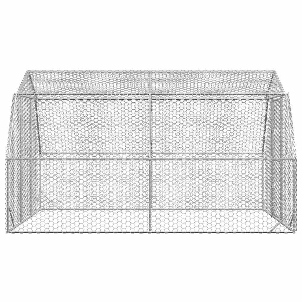 NNEVL Chicken Run 2.5x4x2.25 m Galvanised Steel