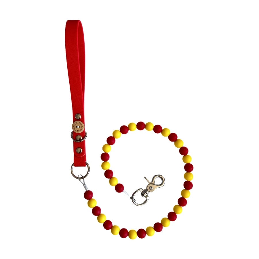 España Bead Handmade Dog Leash - Vegan Leather