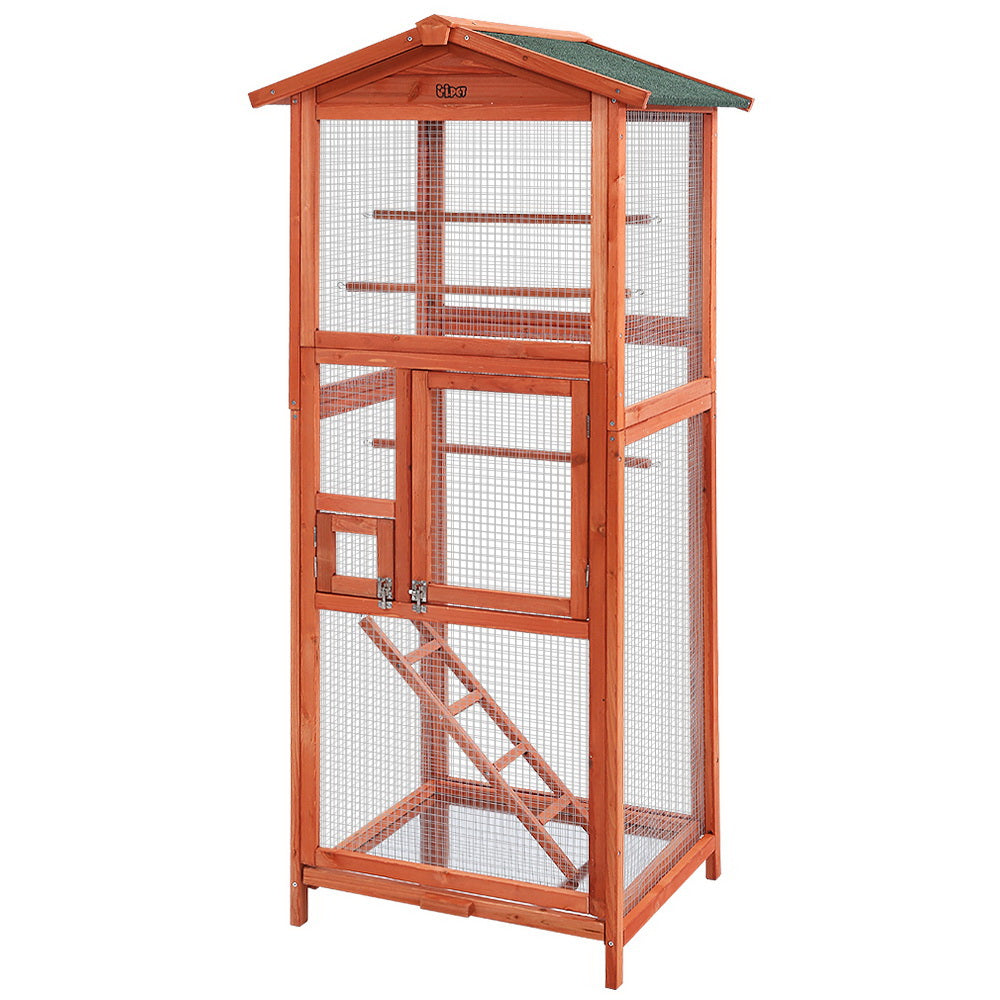 NNEDSZ Bird Cage Wooden Pet Cages Aviary Large Carrier Travel Canary Cockatoo Parrot XL