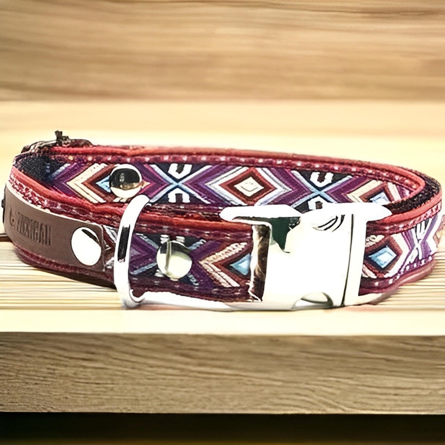 Engraved Charm Cotton Dog Collar by No.29s