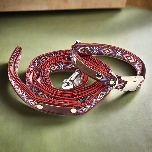 Engraved Charm Cotton Dog Collar by No.29s